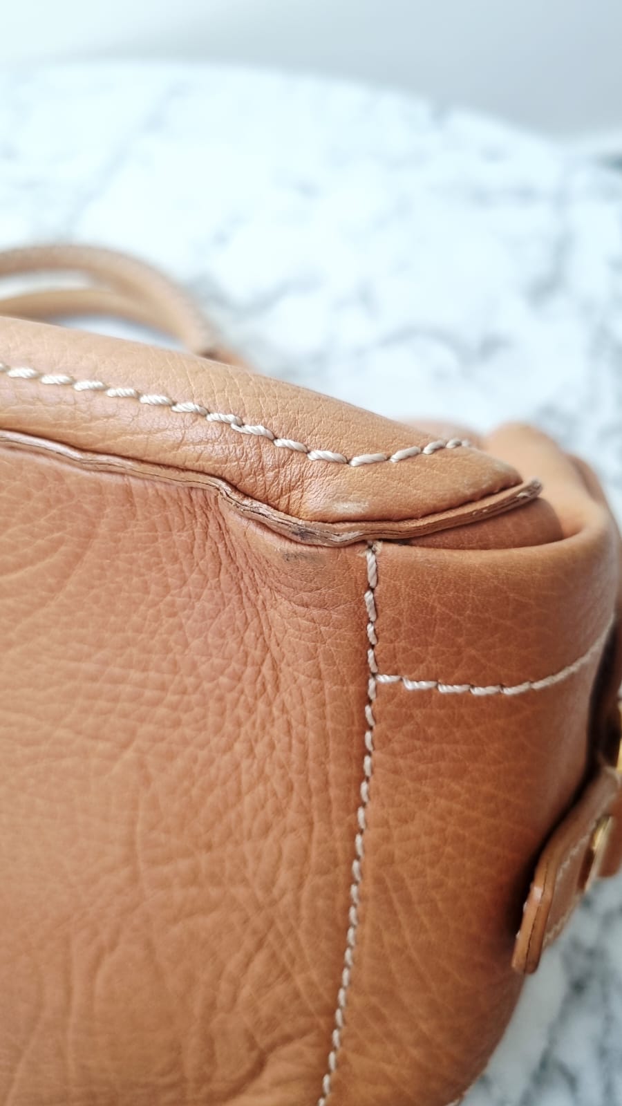 Sac Boogie PM Cuir Grainé Marron Clair