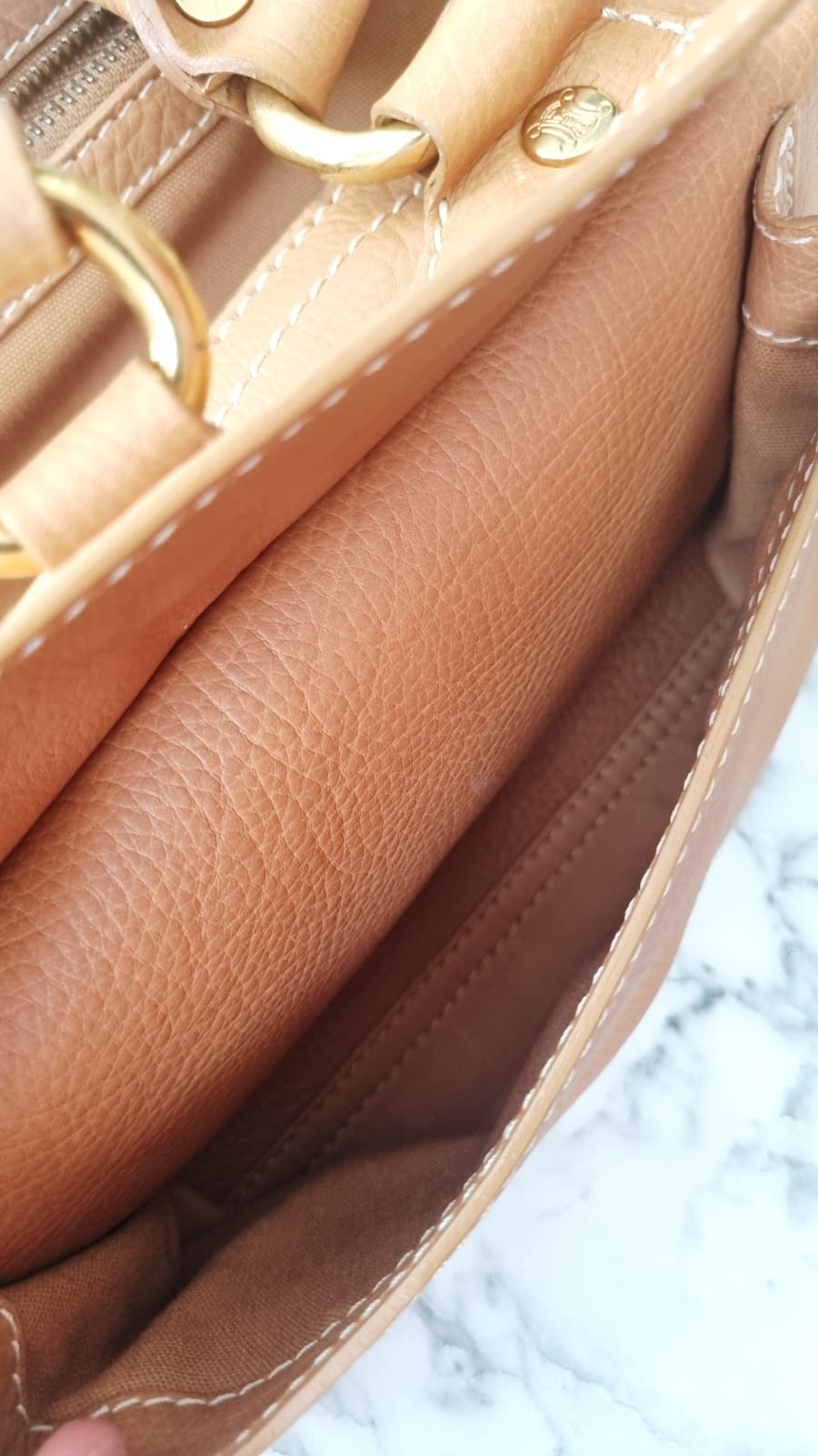 Sac Boogie PM Cuir Grainé Marron Clair