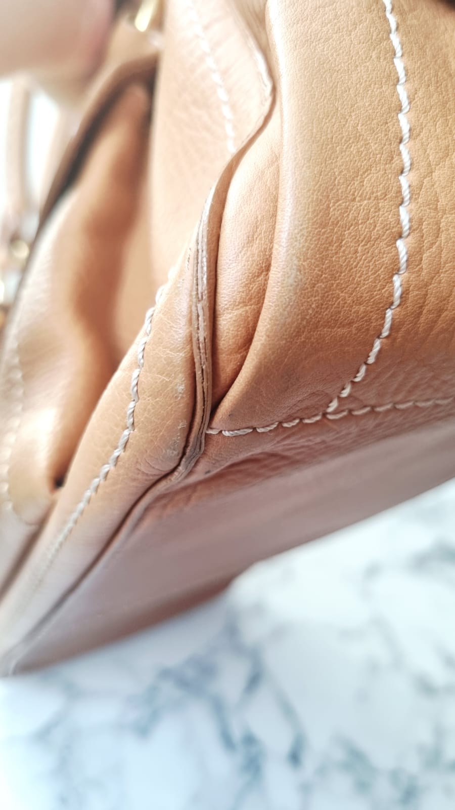 Sac Boogie PM Cuir Grainé Marron Clair