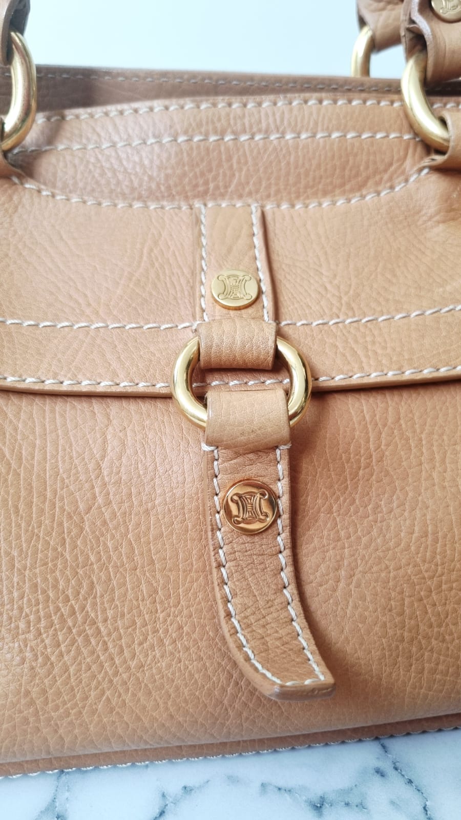 Sac Boogie PM Cuir Grainé Marron Clair