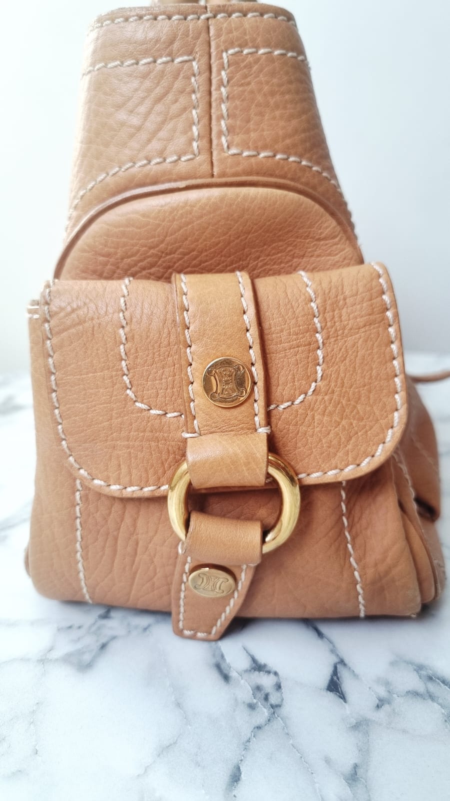 Sac Boogie PM Cuir Grainé Marron Clair