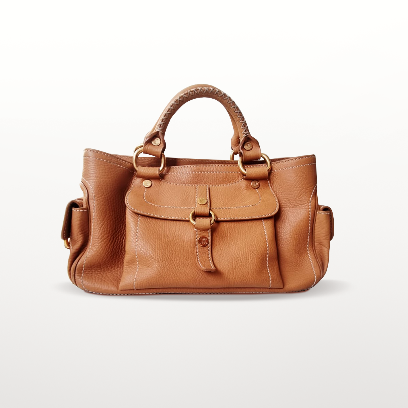 Sac Boogie PM Cuir Grainé Marron Clair
