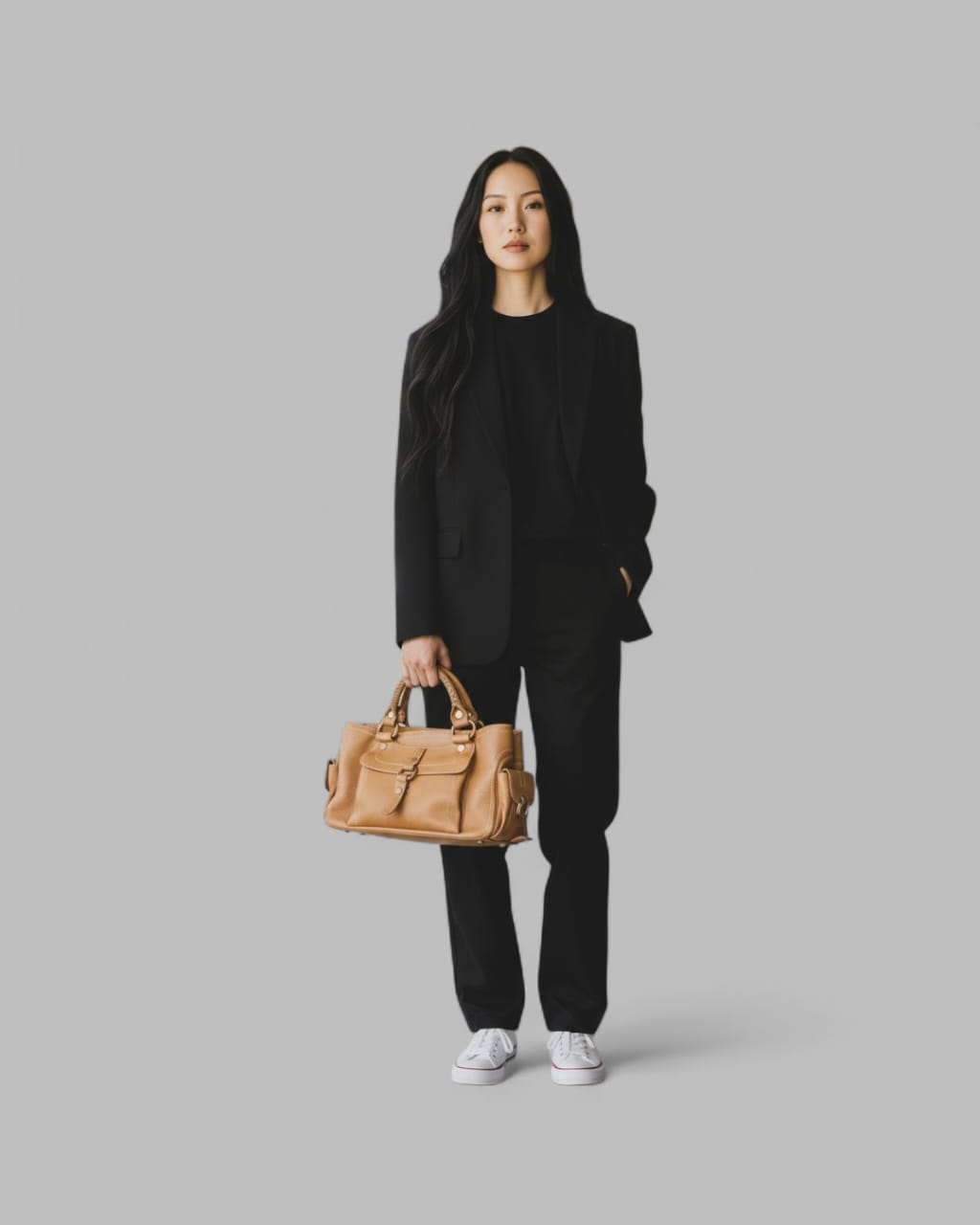 Sac Boogie PM Cuir Grainé Marron Clair