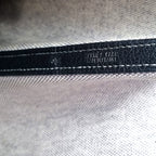 Sac Hermès Garden Party en toile beige et cuir noir seconde main