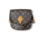 Sac Louis Vuitton Saint Cloud en toile Monogram avec bandoulière en cuir naturel