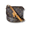 Sac Louis Vuitton Saint Cloud en toile Monogram avec bandoulière en cuir naturel