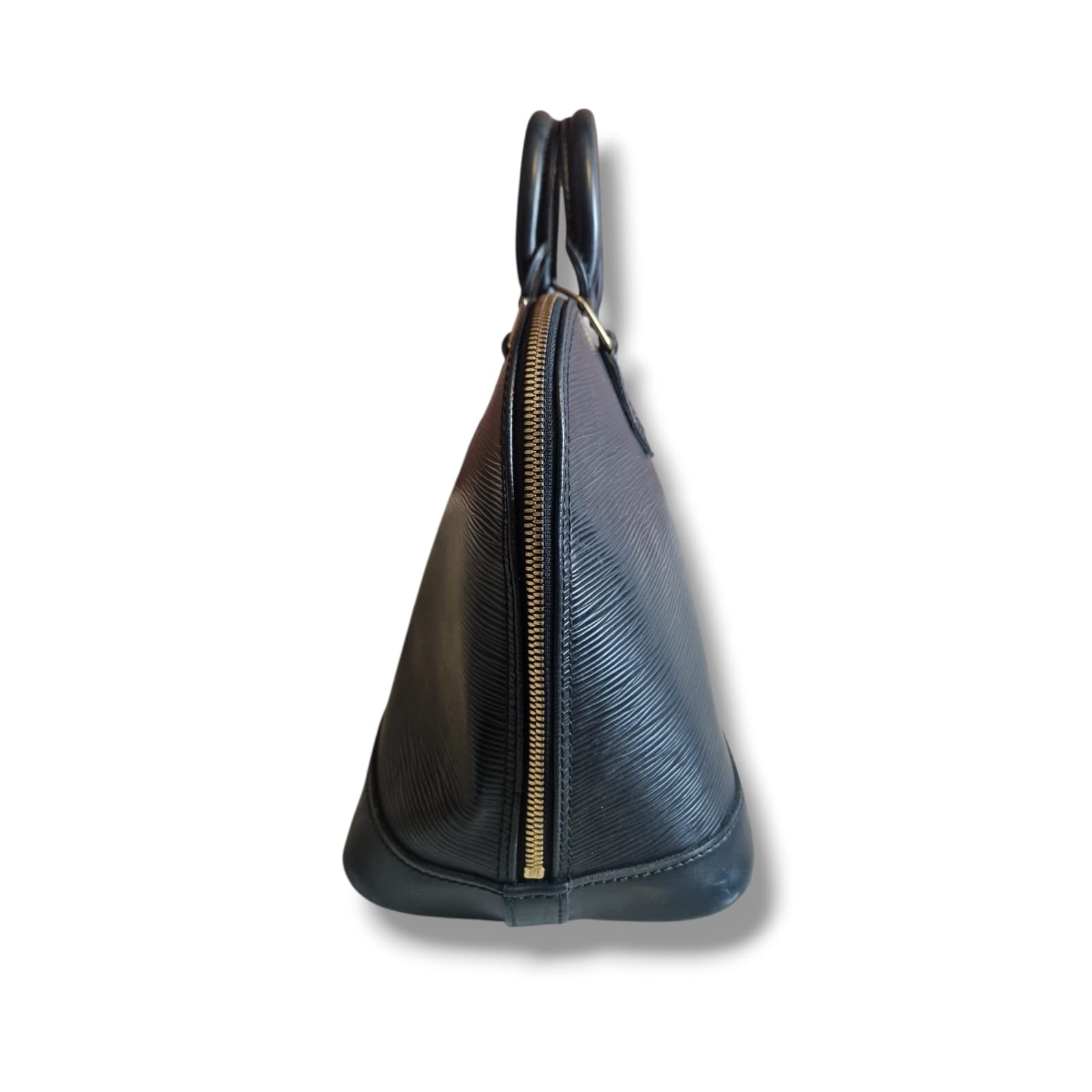 Sac Louis Vuitton Alma PM noir cuir Epi avec poignées rigides