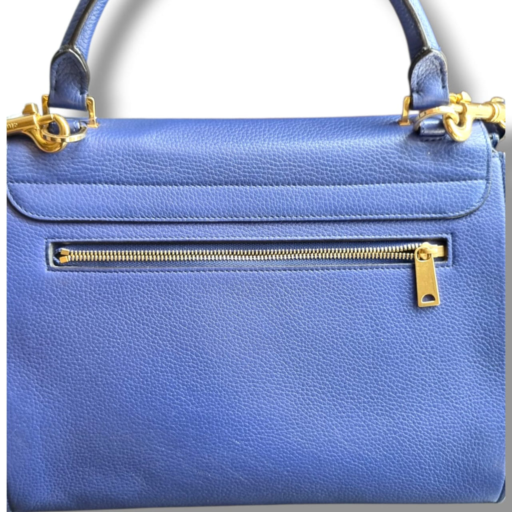 sac celine trapeze bleu medium cuir