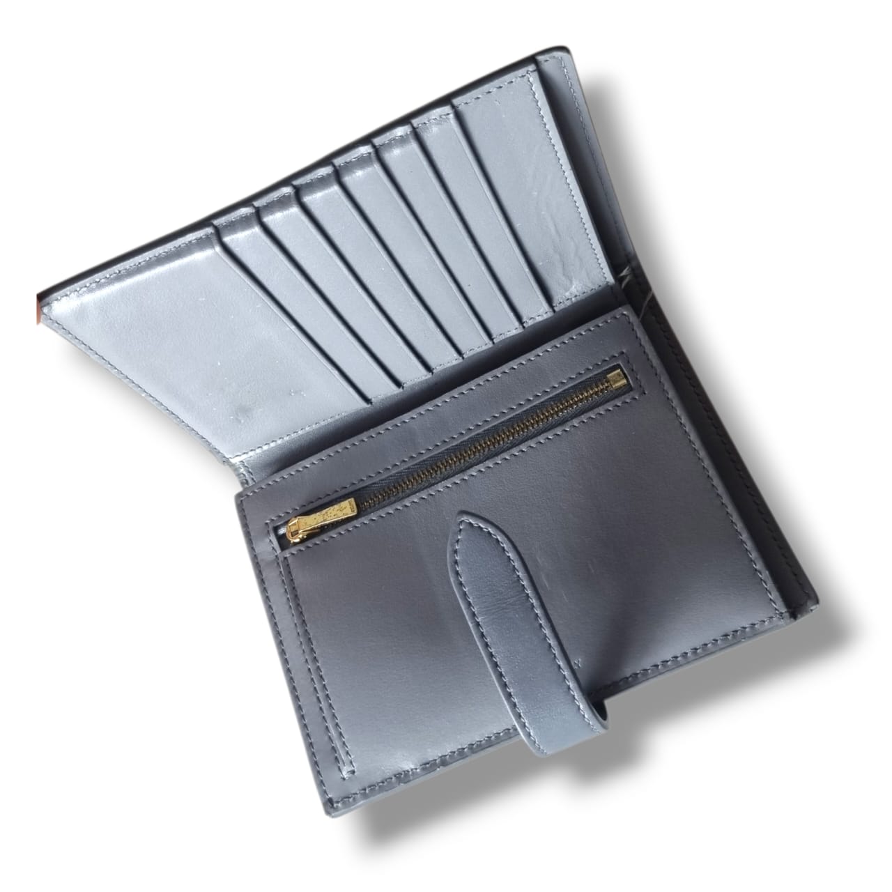 portefeuille Céline gris cuir