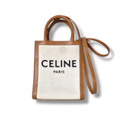 sac Céline cabas vertical mini toile écrue