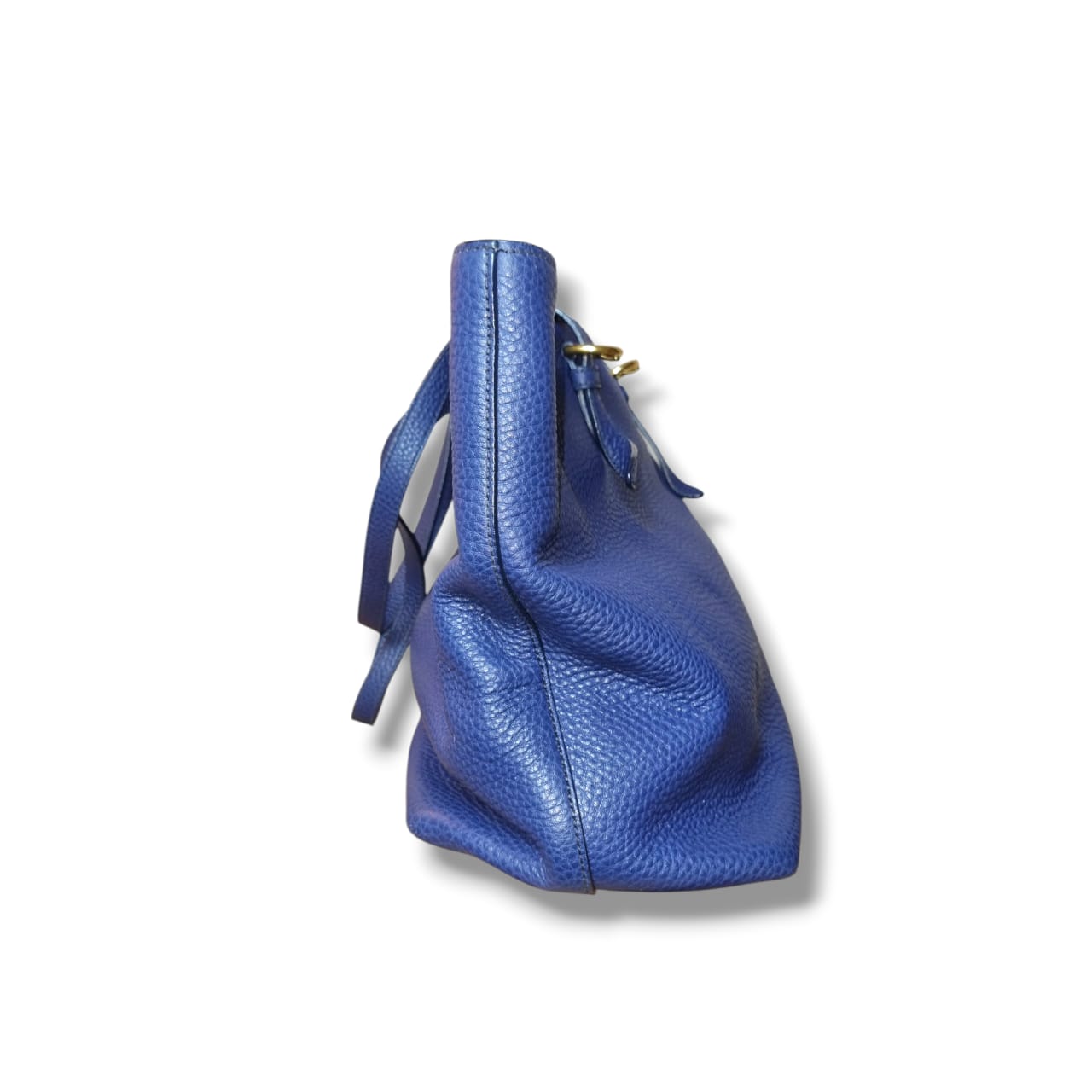 Cabas Miu Miu en cuir grainé bleu