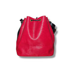 Sac Louis Vuitton Noé en cuir Epi rouge a