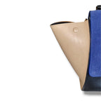 Sac Céline Trapèze tricolore bleu noir beige cuir