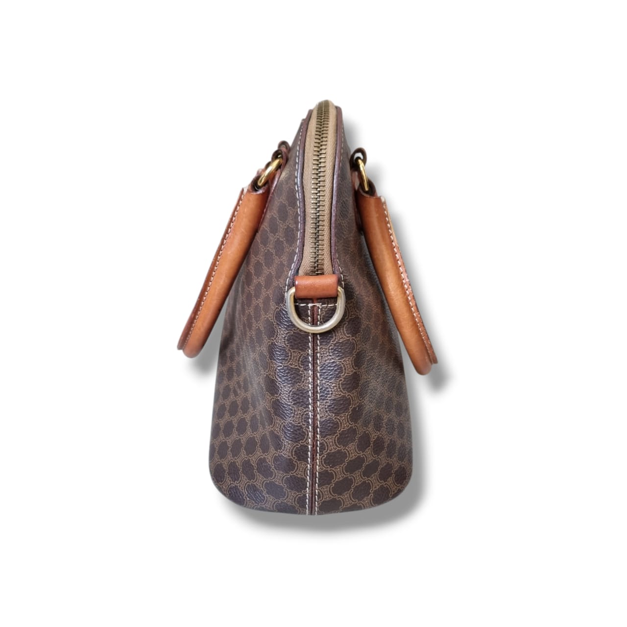 Sac Céline Macadam lady bag vintage marron
