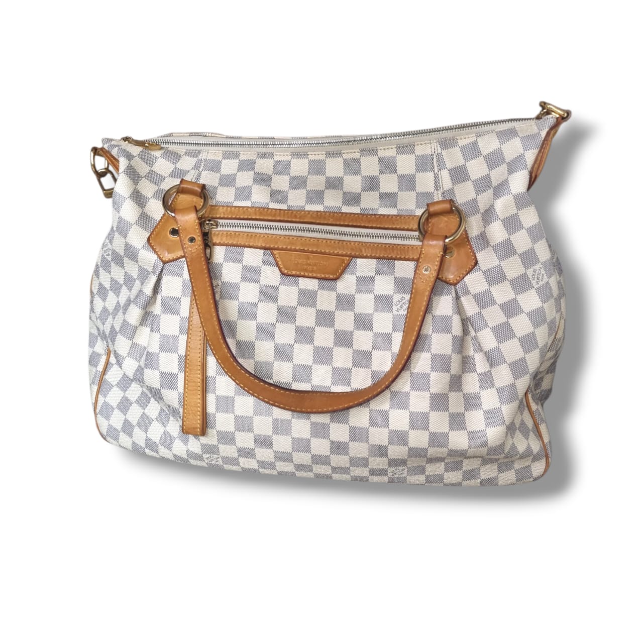 sac louis vuitton evora damier azur bandouliere cuir naturel