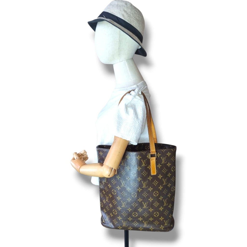 sac louis vuitton vavin gm monogram cabas vintage cuir patine