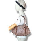 sac loewe cuir taupe anagram vintage
