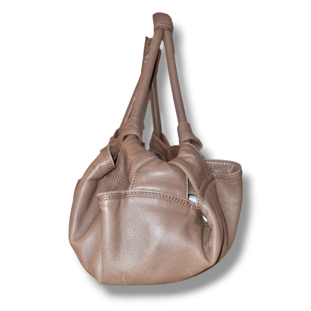 sac loewe cuir taupe anagram vintage