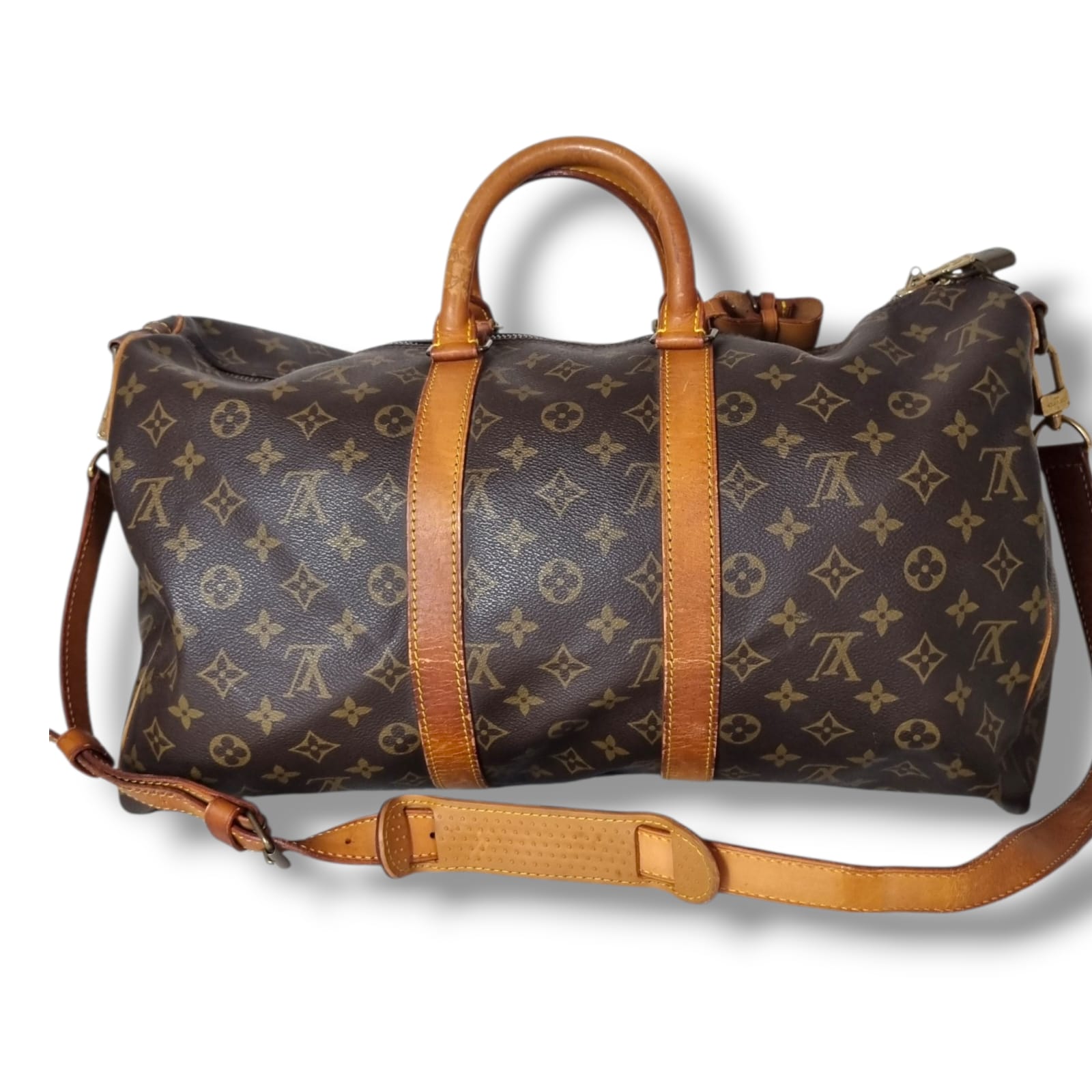 Sac Louis Vuitton Keepall 45 monogram toile marron