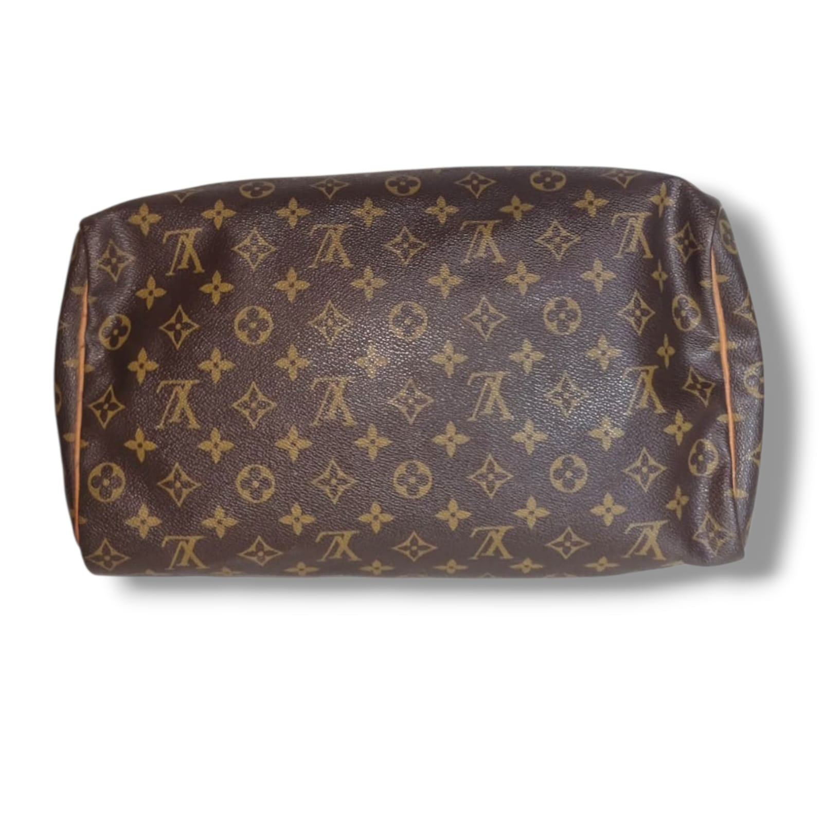 Sac Louis Vuitton Speedy 30 monogram avec anses en cuir patiné